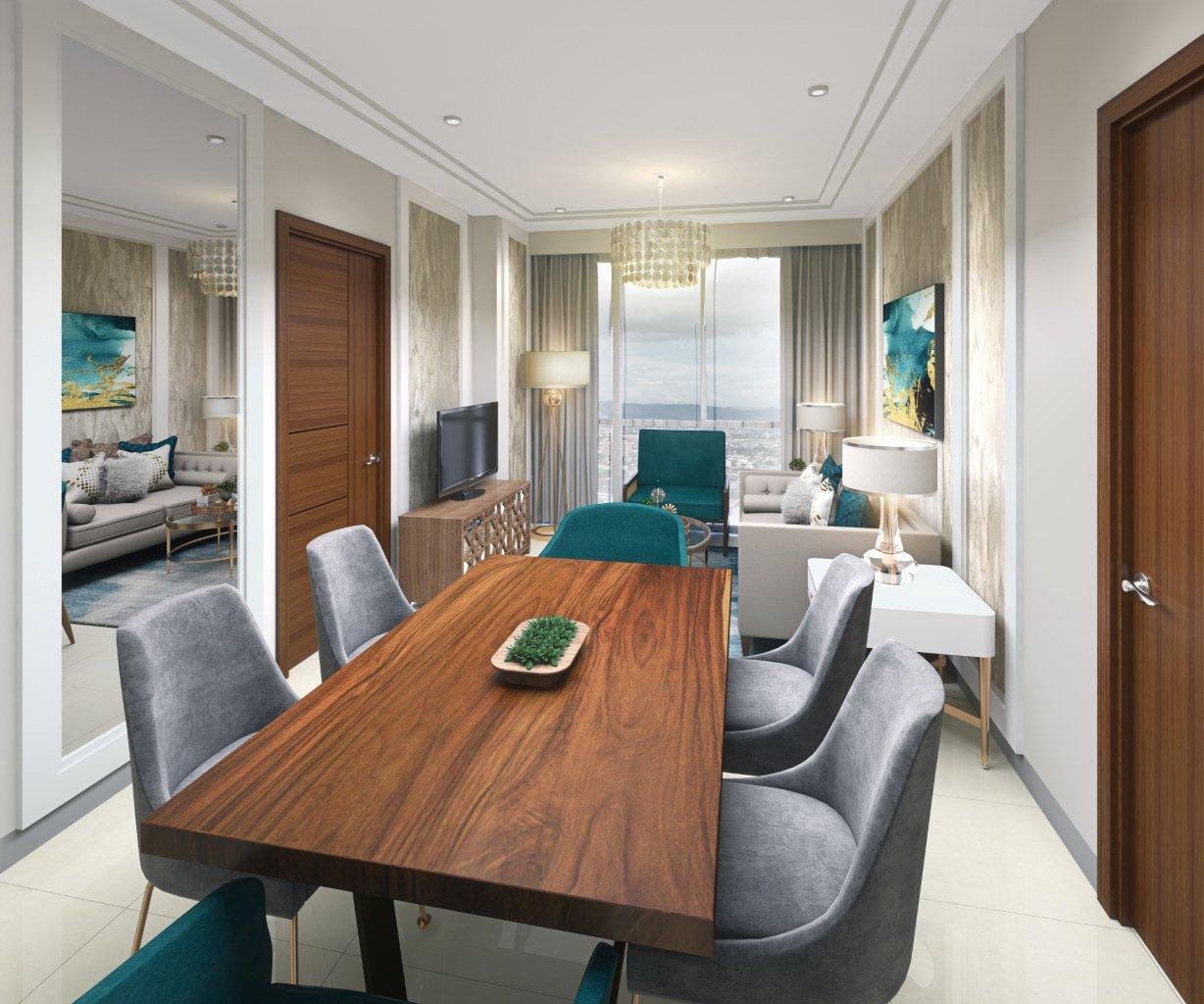 The Pearl Global Residences - 2 bedroom living dining